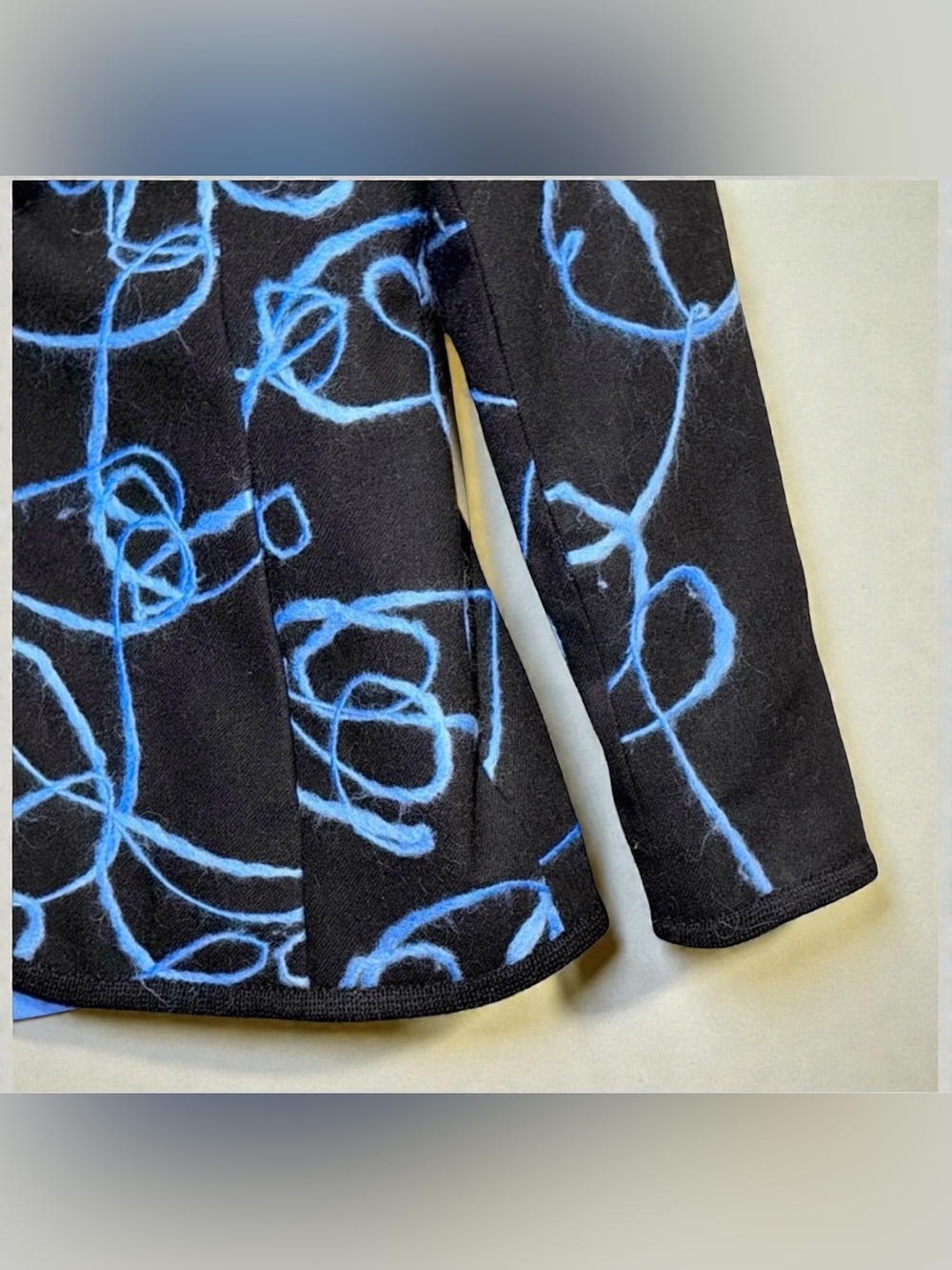 Carlisle Designer Jacket & Skirt Set | Abstract Blue Art Print - Picture 10 of 15